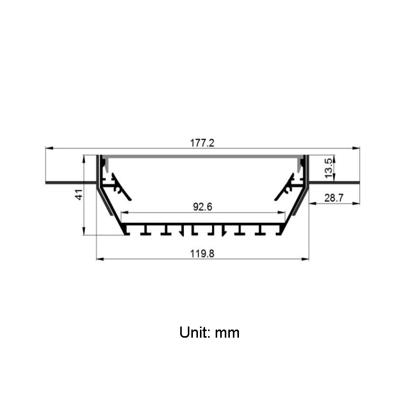 Large Drywall LED Strip Light Channel Aluminum Profile For LED Lighting Strip Large Drywall LED Strip Light Channel Aluminum Profile For LED Lighting Strip